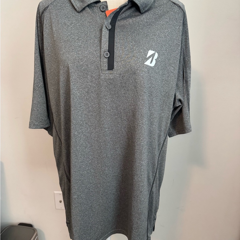 Men's Bridgestone Gray Polo Shirt